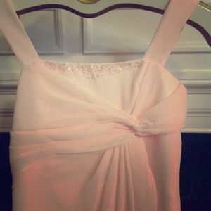 Pink, chiffon junior bridesmaid dress